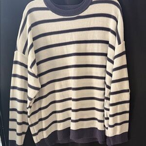 Striped crew neck sweater